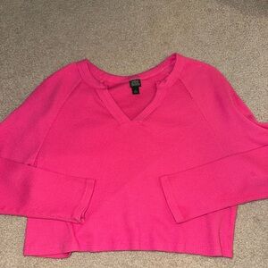 Wild Fable Hot Pink V-Neck Top